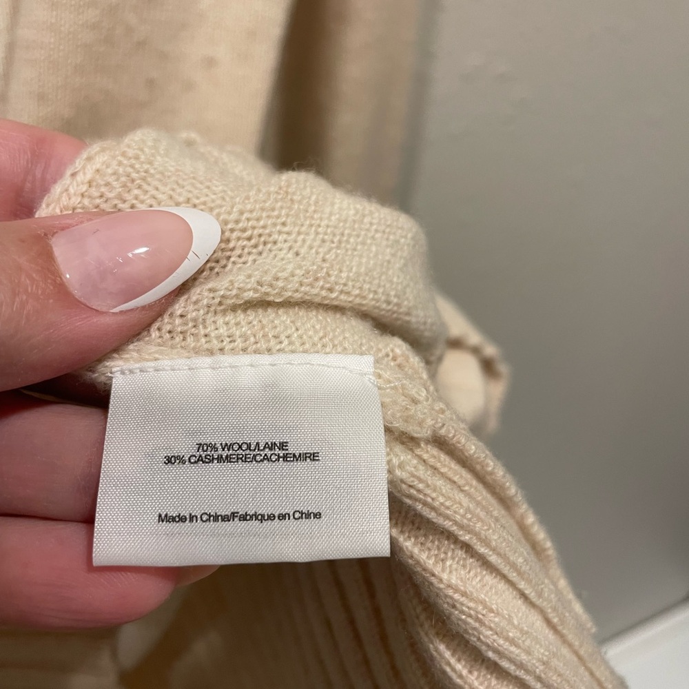 Tory Burch Cream Ribbed Sweater - Picture 5 of 5
